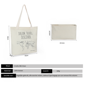 Katoenen tas 'Colour your world'