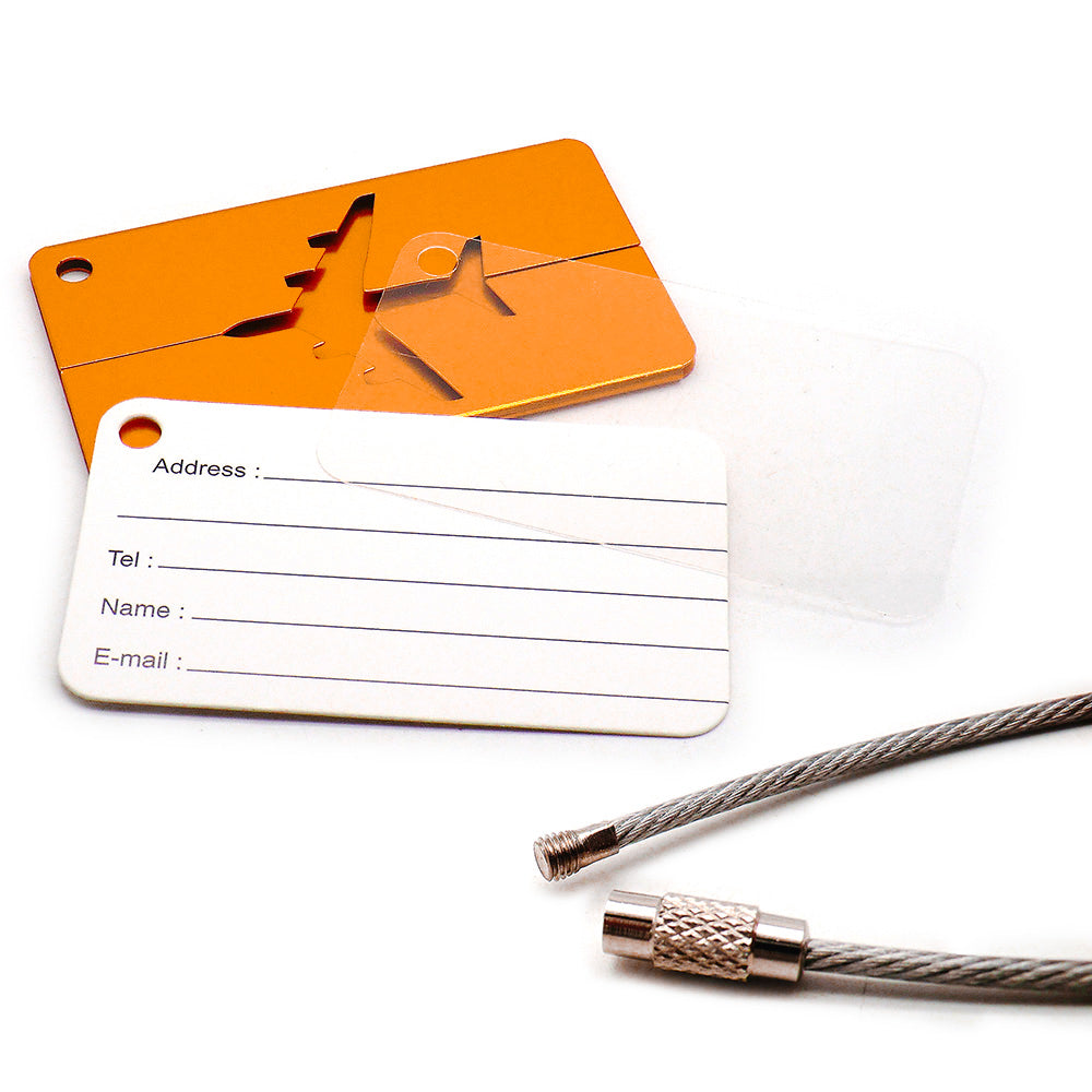 Kofferlabel vliegtuig