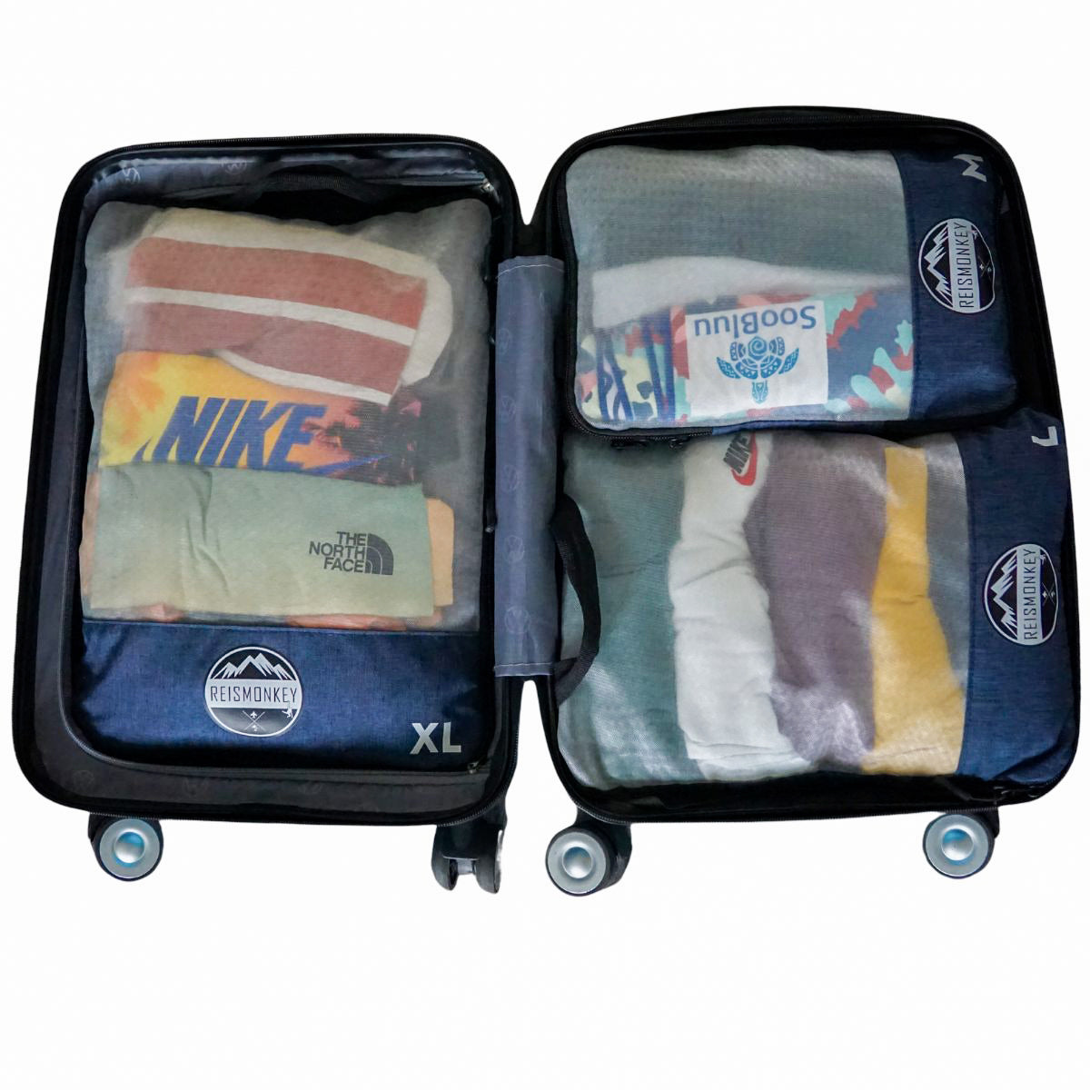 Packing cubes compressie