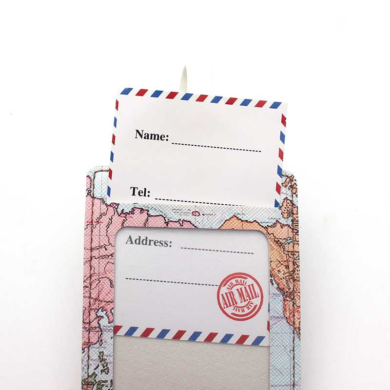 bagagelabel wereldkaart