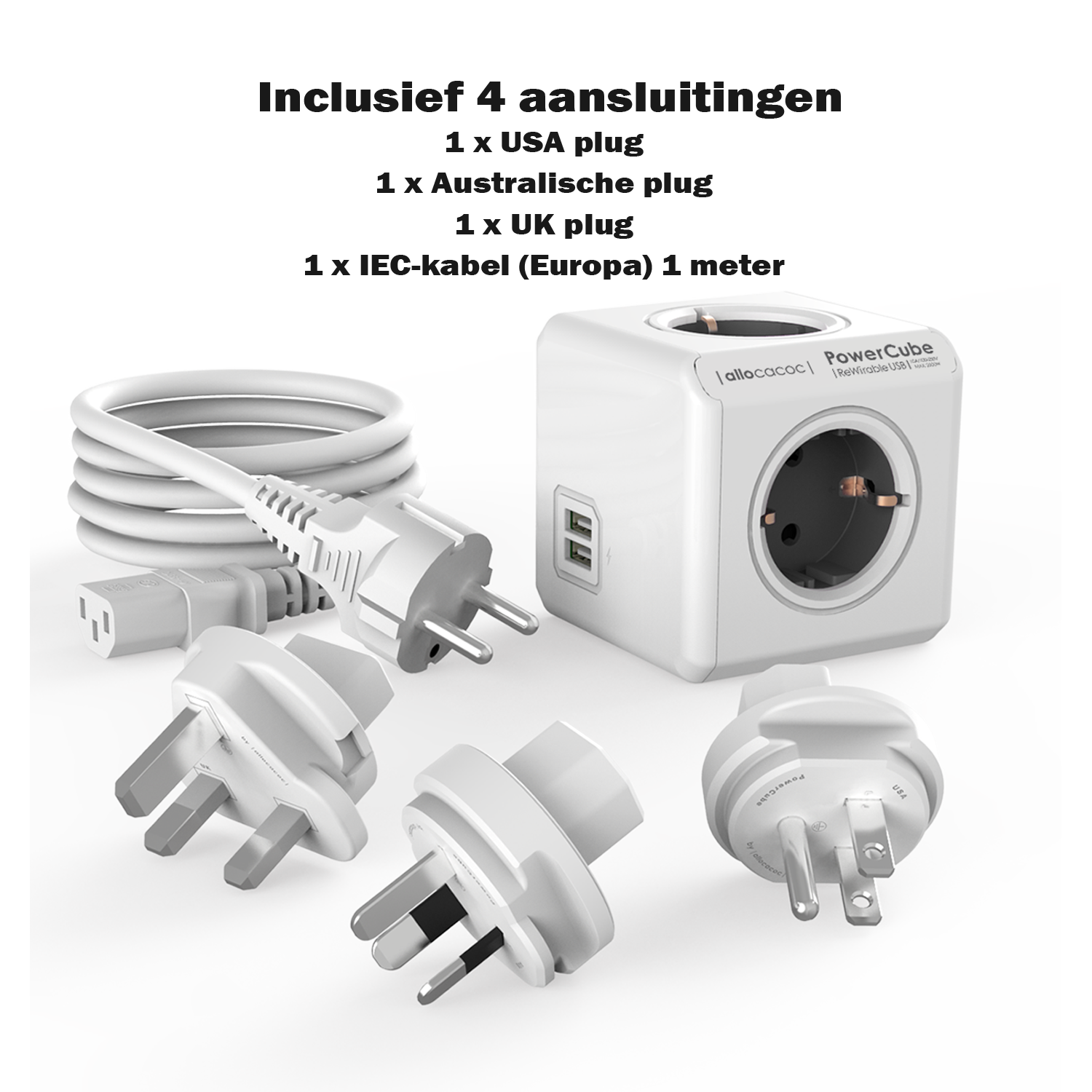 wereldstekker met usb